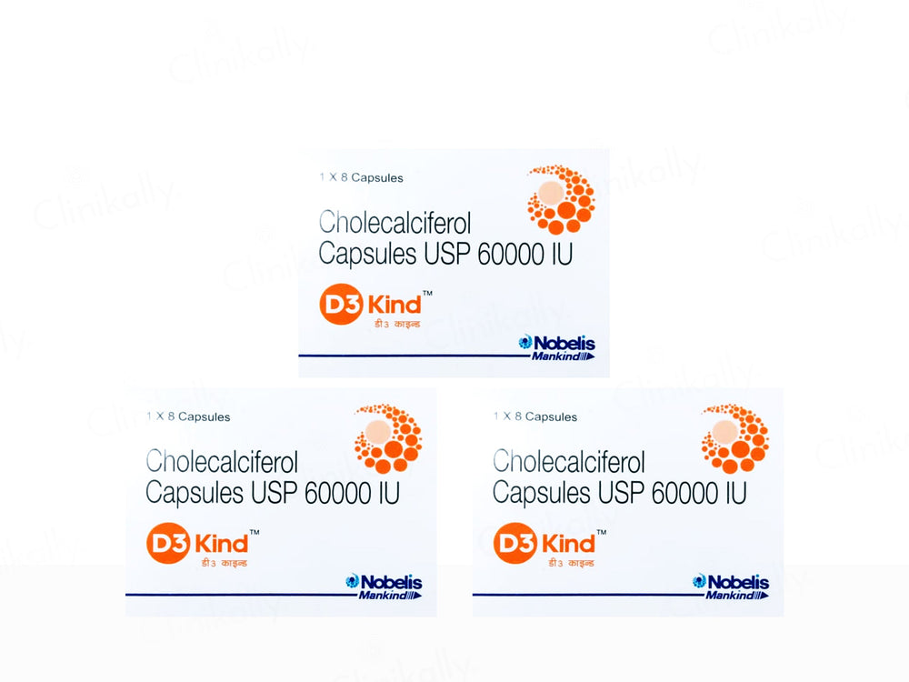 D3 Kind Cholecalciferol 60000 IU Capsule