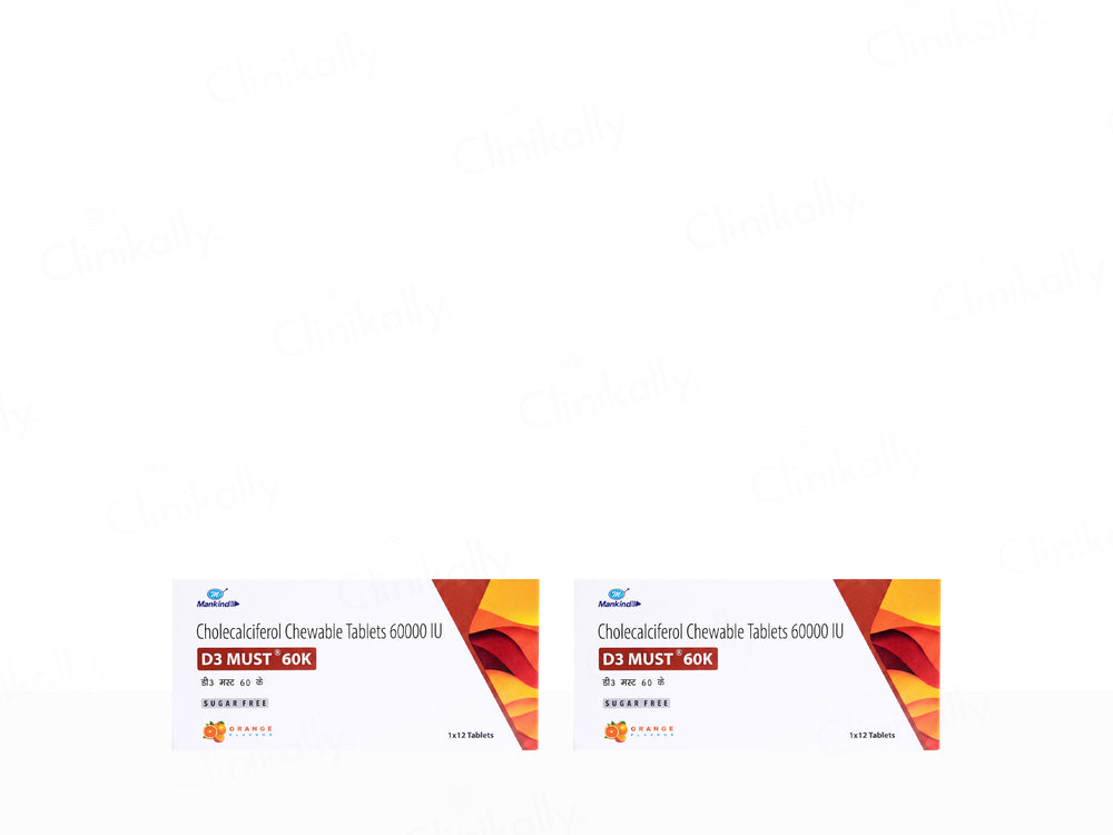 D3 Must 60K Sugar Free Chewable Tablet - Orange Flavour