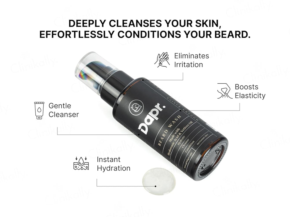 Dapr. Beard Wash With Hyaluronic Acid & Vetiver Oil