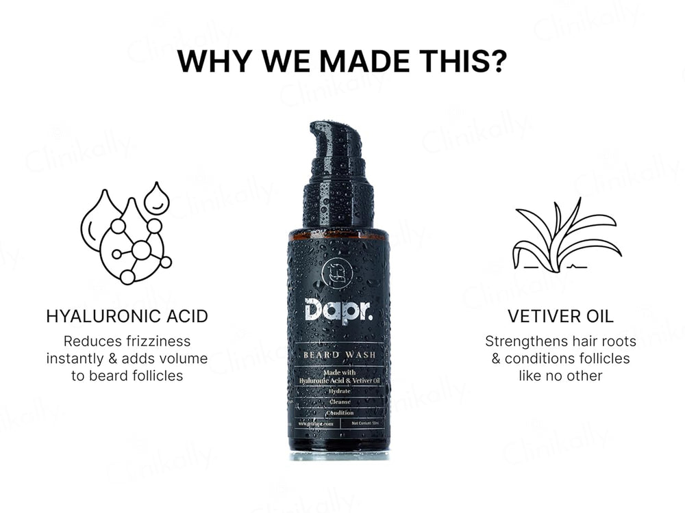 Dapr. Beard Wash With Hyaluronic Acid & Vetiver Oil