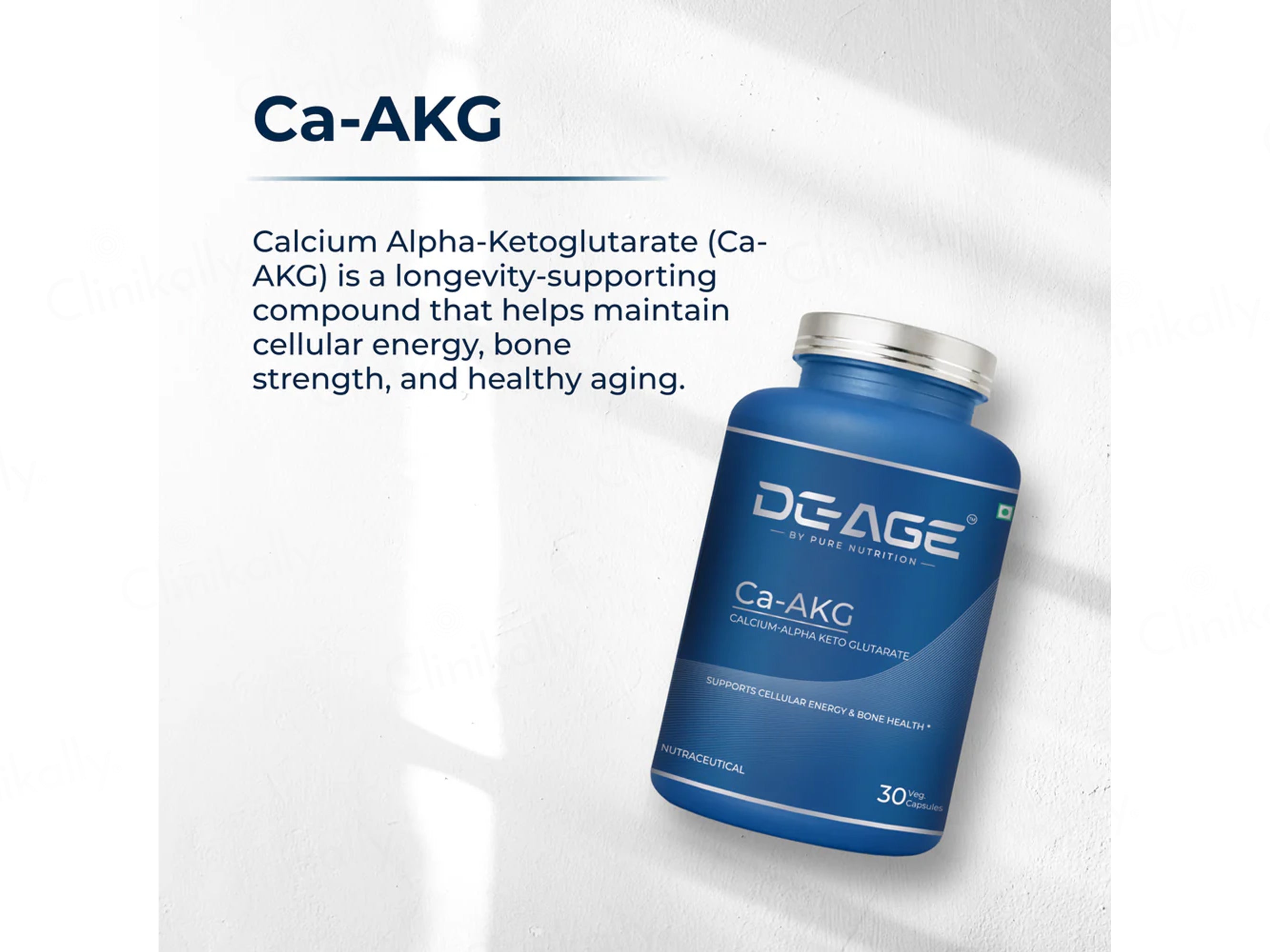 DeAge Ca-AKG Nutraceutical Veg Capsule
