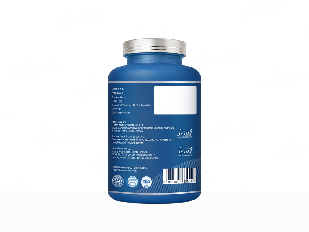 DeAge DAK1K2E Nutraceutical Veg Capsule