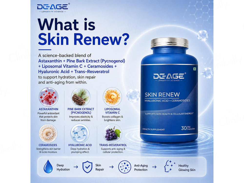 DeAge Skin Renew Health Supplement Veg Capsule