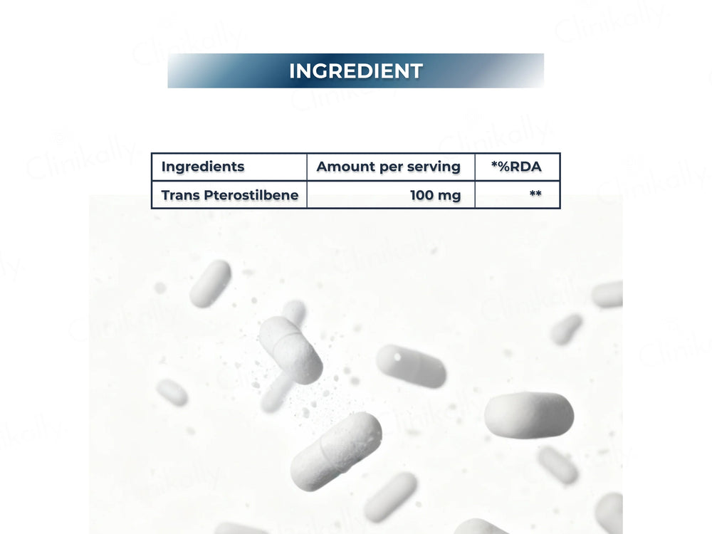 DeAge Trans Pterostilbene Nutraceutical Veg Capsule