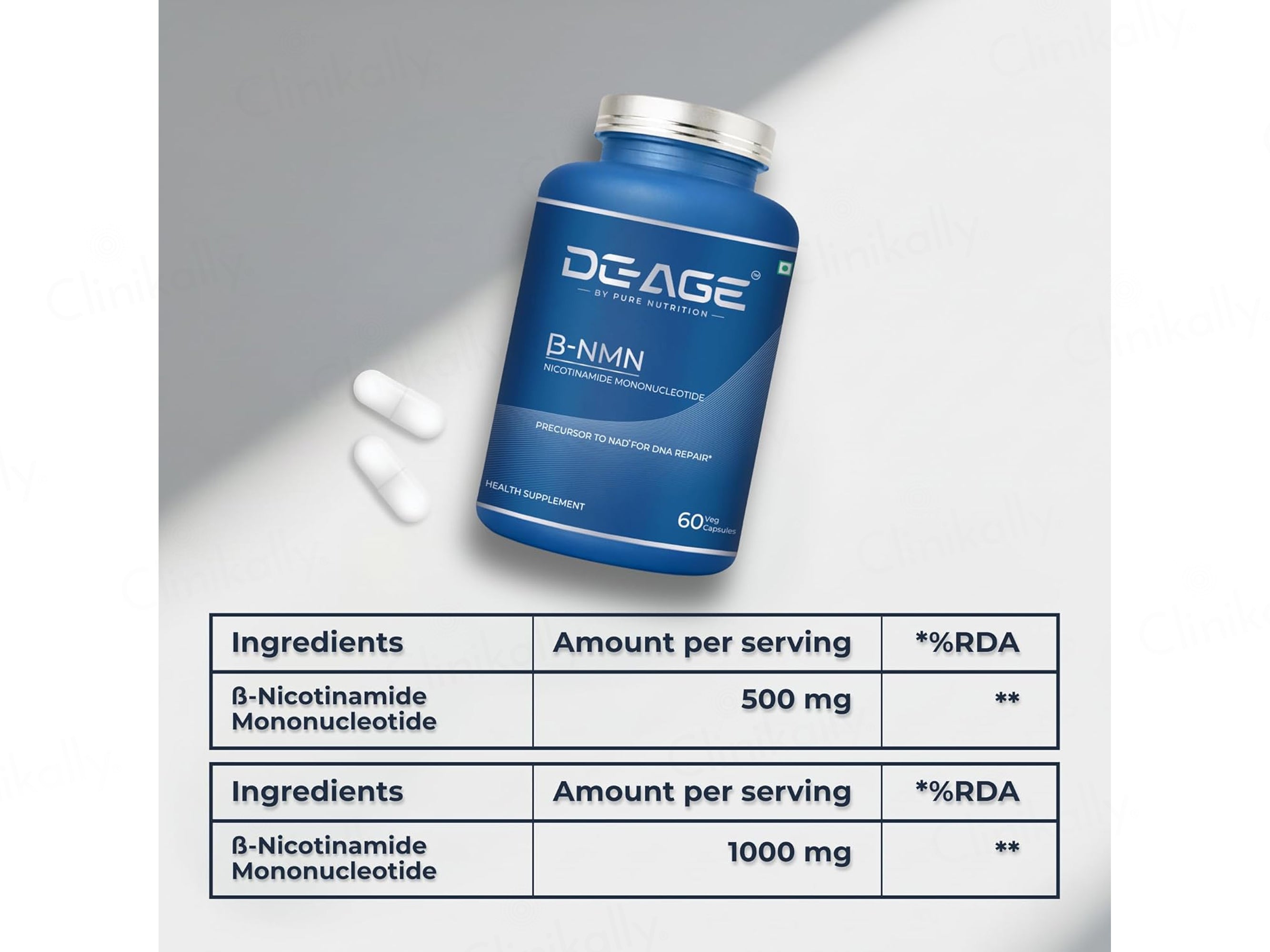 DeAge Trans Resveratrol Anti-Ageing Veg Capsule