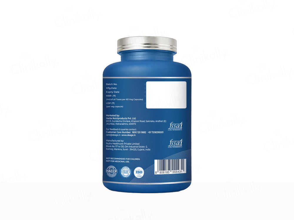DeAge Urolithin-A Nutraceutical Veg Capsule