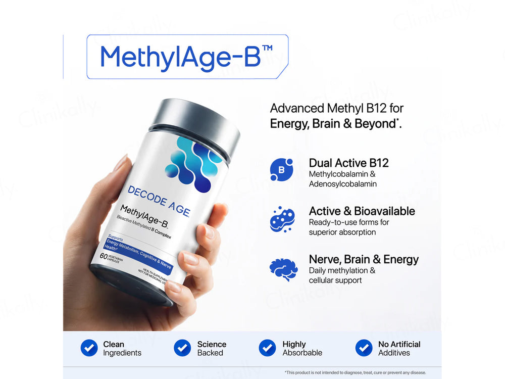 Decode Age MethylAge-B Health Supplement Veg Capsule