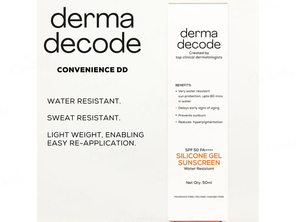 Derma Decode Water Resistant Silicone Sunscreen Gel SPF 50 PA++++