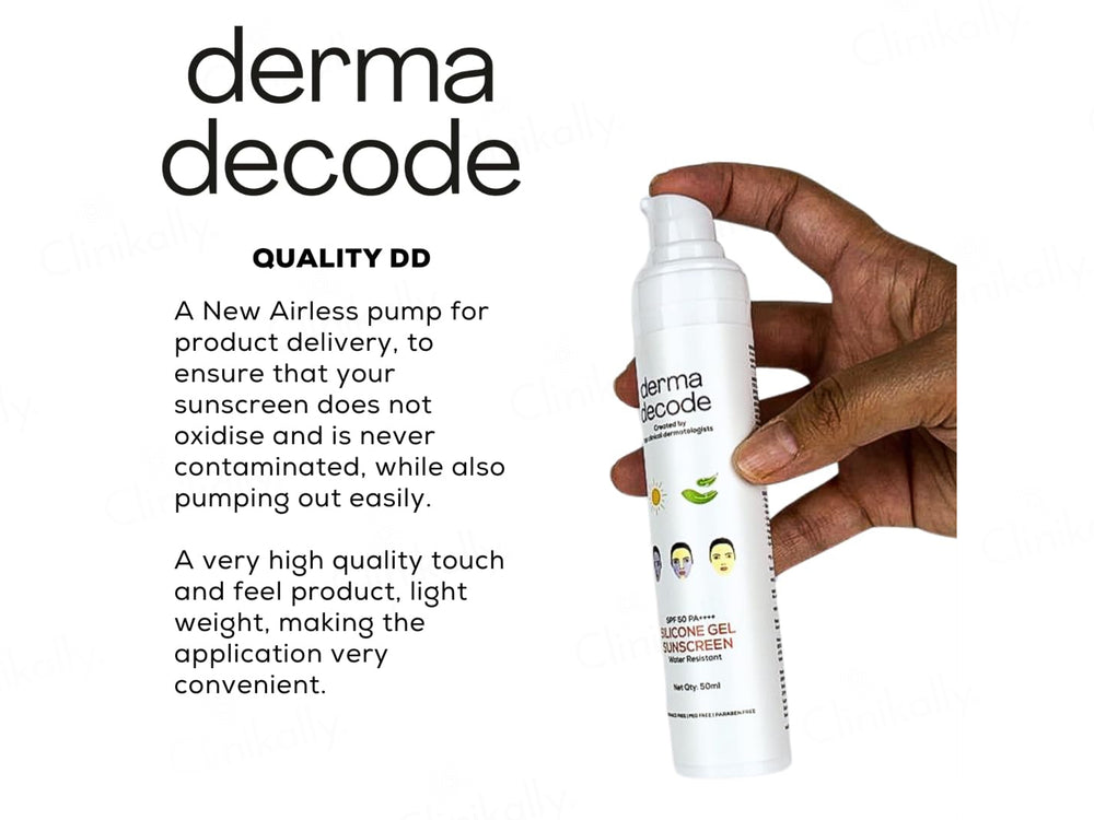 Derma Decode Water Resistant Silicone Sunscreen Gel SPF 50 PA++++