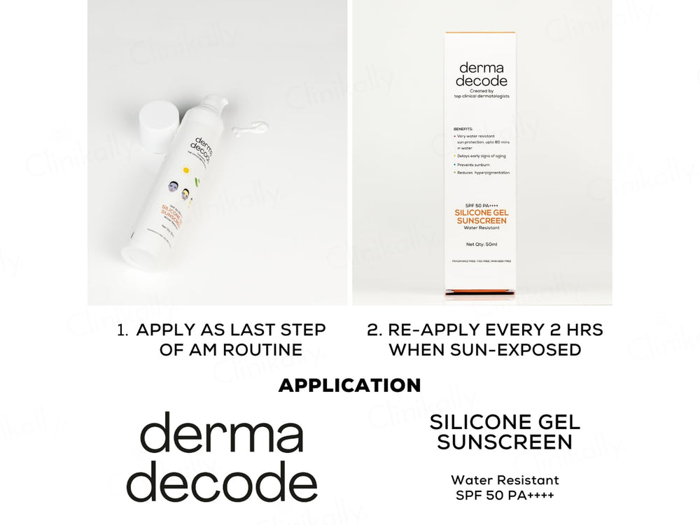 Derma Decode Water Resistant Silicone Sunscreen Gel SPF 50 PA++++