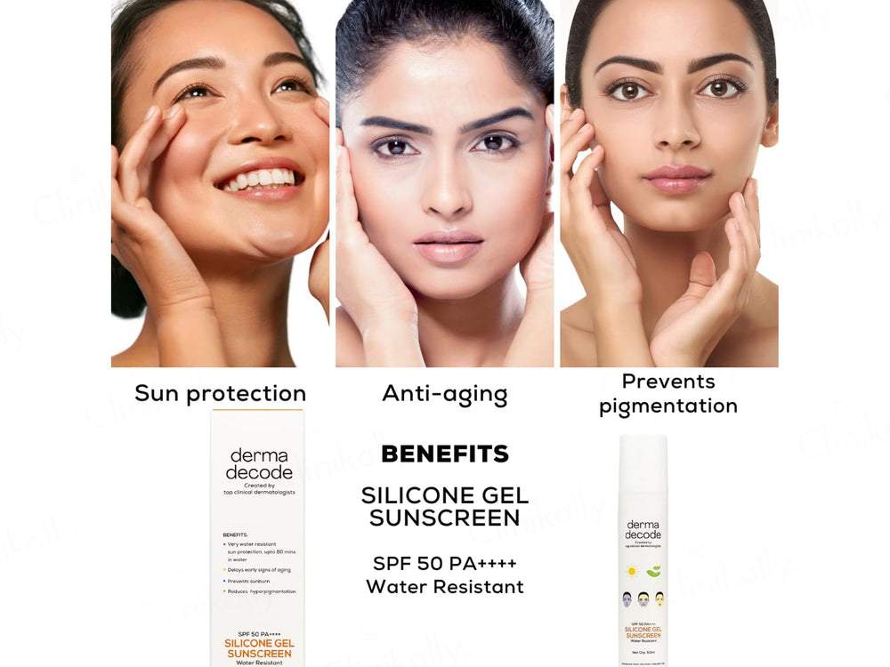 Derma Decode Water Resistant Silicone Sunscreen Gel SPF 50 PA++++