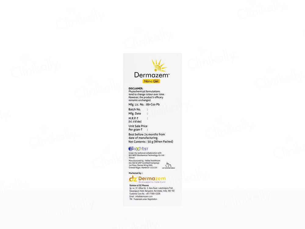 Dermazen Nano Gel Sunscreen SPF 50+ PA+++