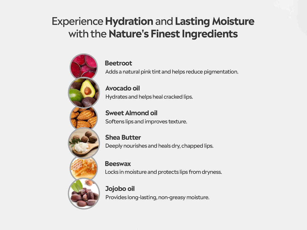 Deyga Beetroot Lip Balm 8Hrs+ Hydration