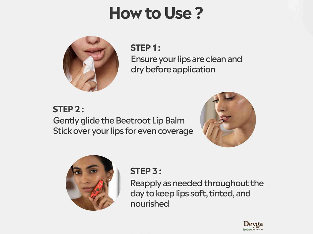 Deyga Beetroot Lip Balm 8Hrs+ Hydration