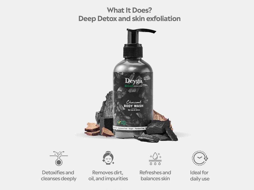 Deyga Charcoal Body Wash De-Tan & Detox