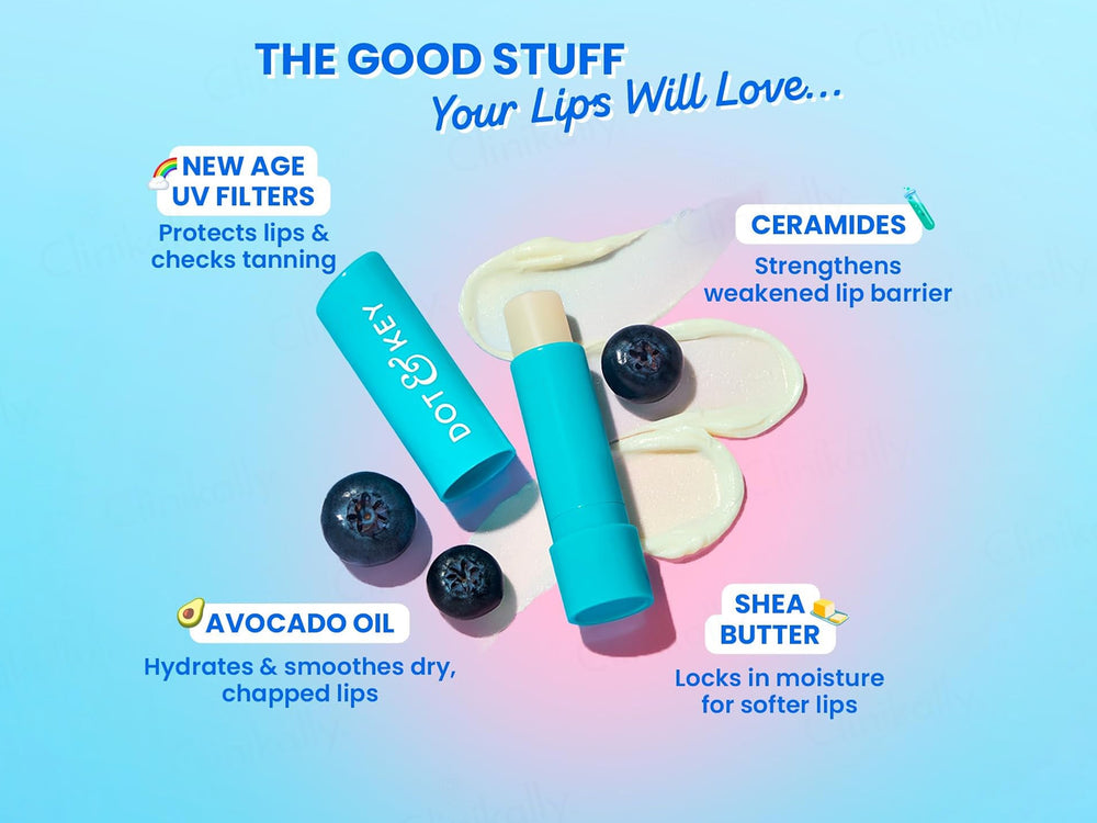 Dot & Key Barrier Repair Hydrating Non-Tinted Lip Balm SPF 50 PA+++ (Blueberry Bliss)