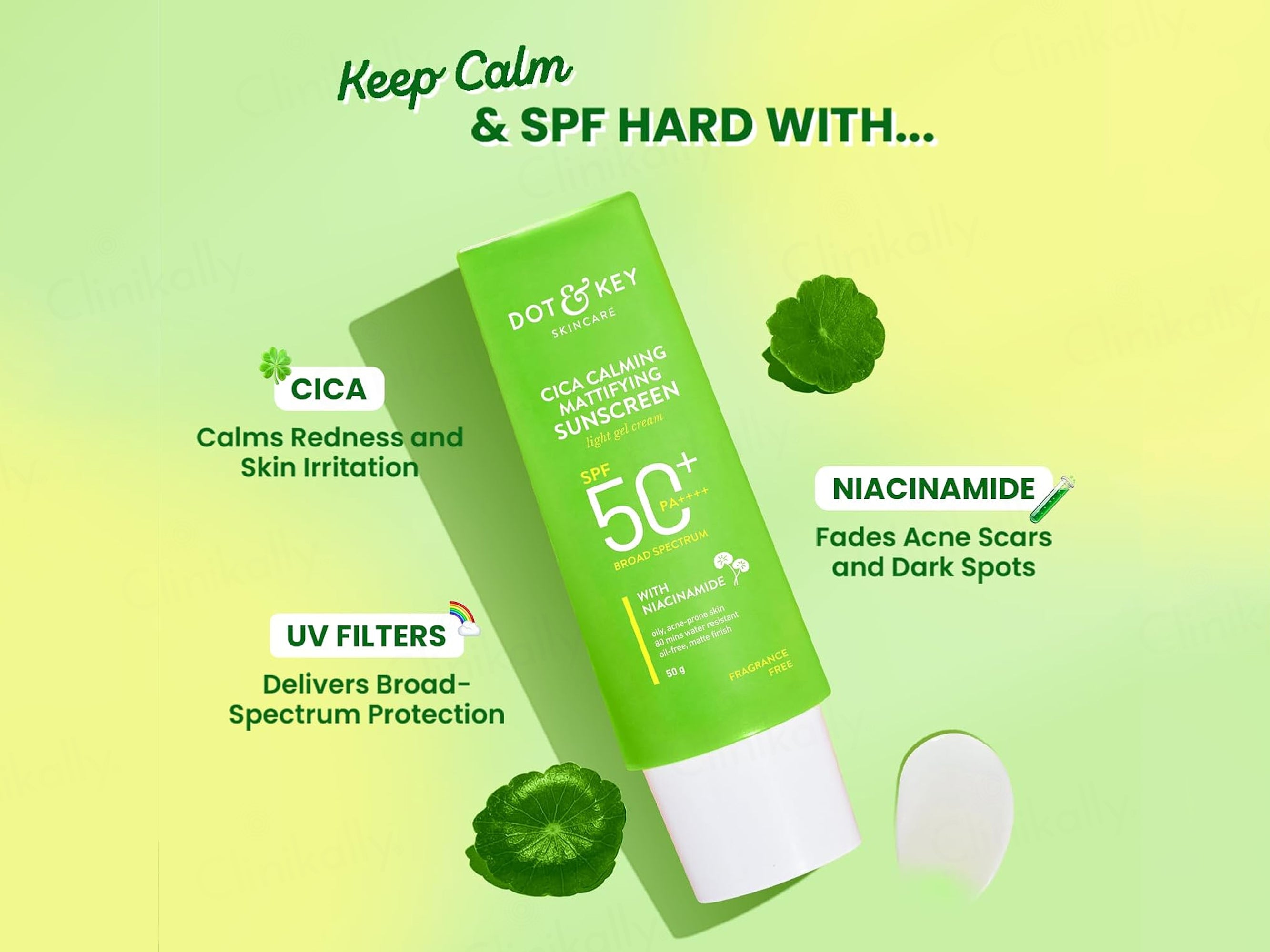 Dot & Key Cica Calming Mattifying Light Gel Cream Sunscreen SPF 50+ PA++++