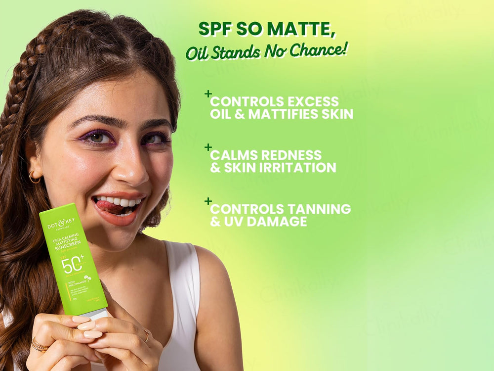 Dot & Key Cica Calming Mattifying Light Gel Cream Sunscreen SPF 50+ PA++++