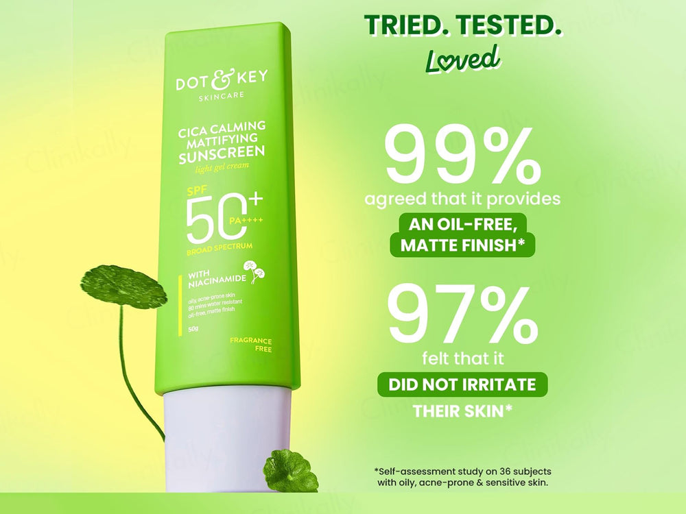 Dot & Key Cica Calming Mattifying Light Gel Cream Sunscreen SPF 50+ PA++++