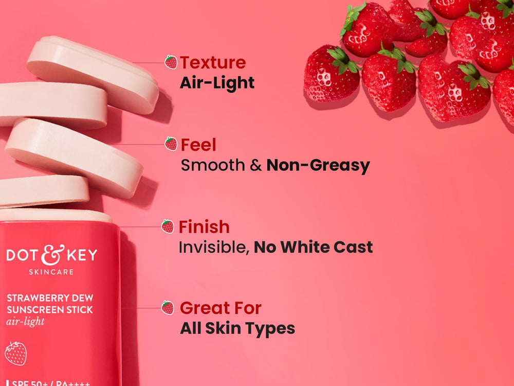Dot & Key Strawberry Dew Air-Light Sunscreen Stick SPF 50+ PA++++