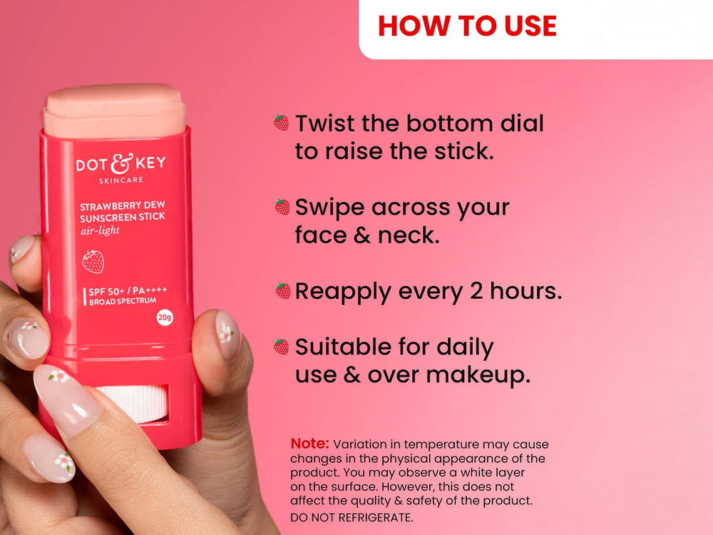 Dot & Key Strawberry Dew Air-Light Sunscreen Stick SPF 50+ PA++++