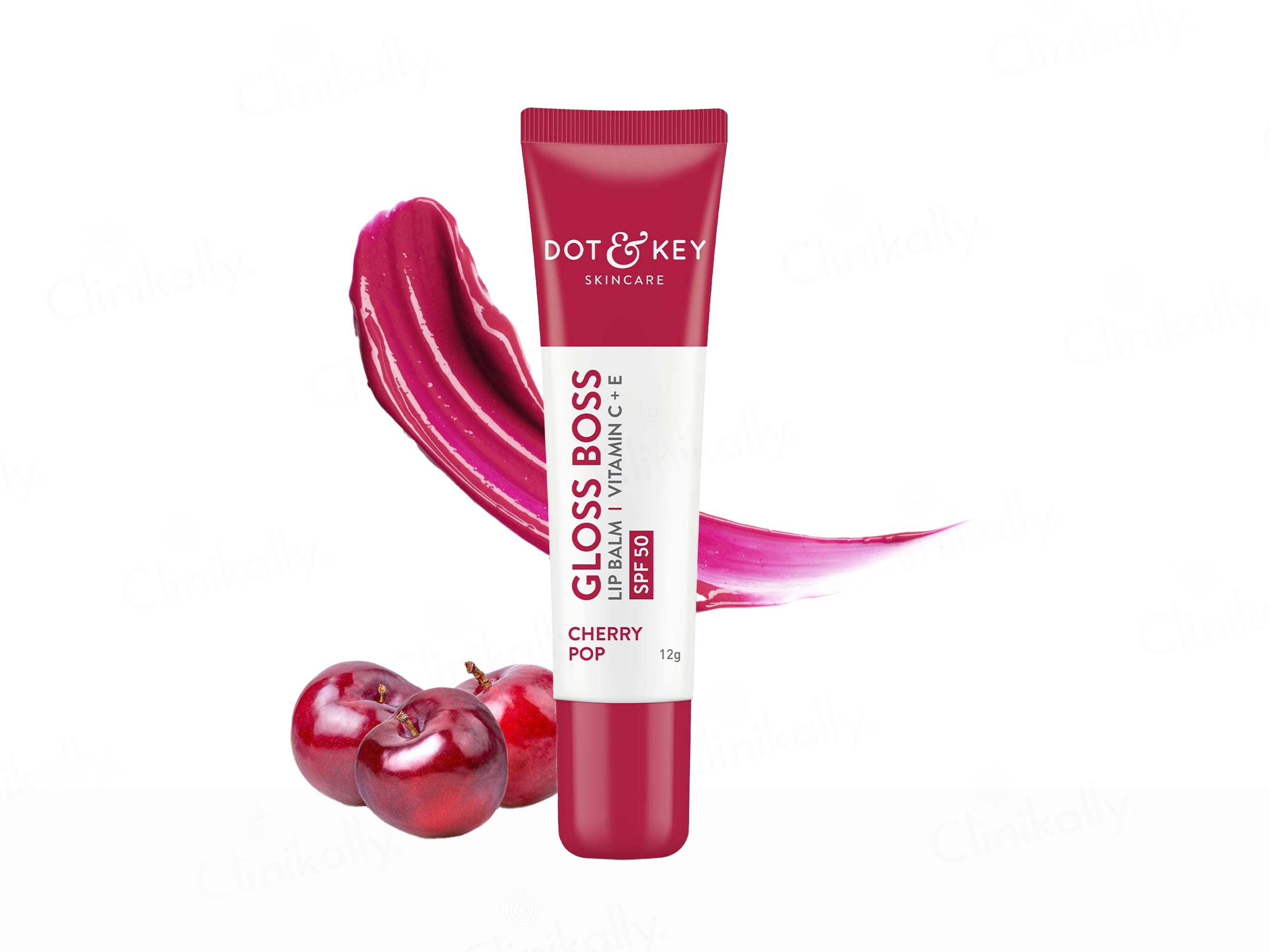 Dot & Key Vitamin C + E Gloss Boss Tinted Lip Balm SPF 30 (Cherry Pop)