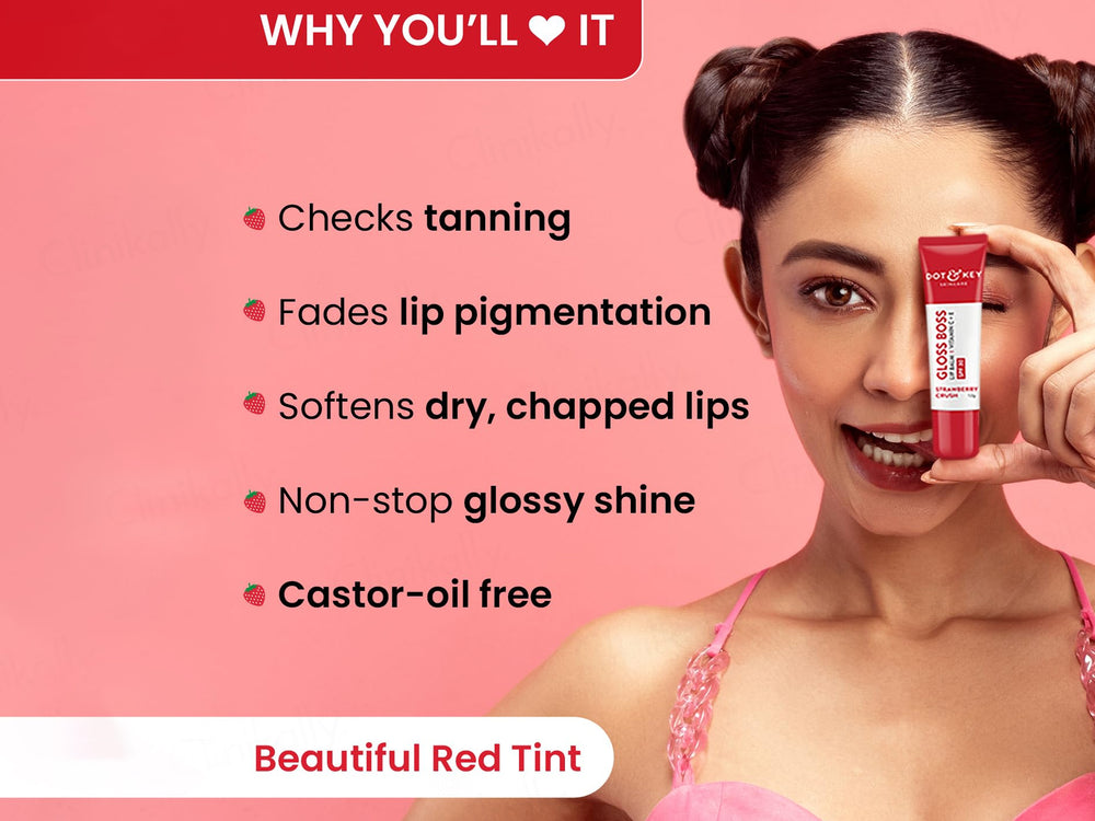 Dot & Key Vitamin C + E Gloss Boss Tinted Lip Balm SPF 50 (Strawberry Crush)