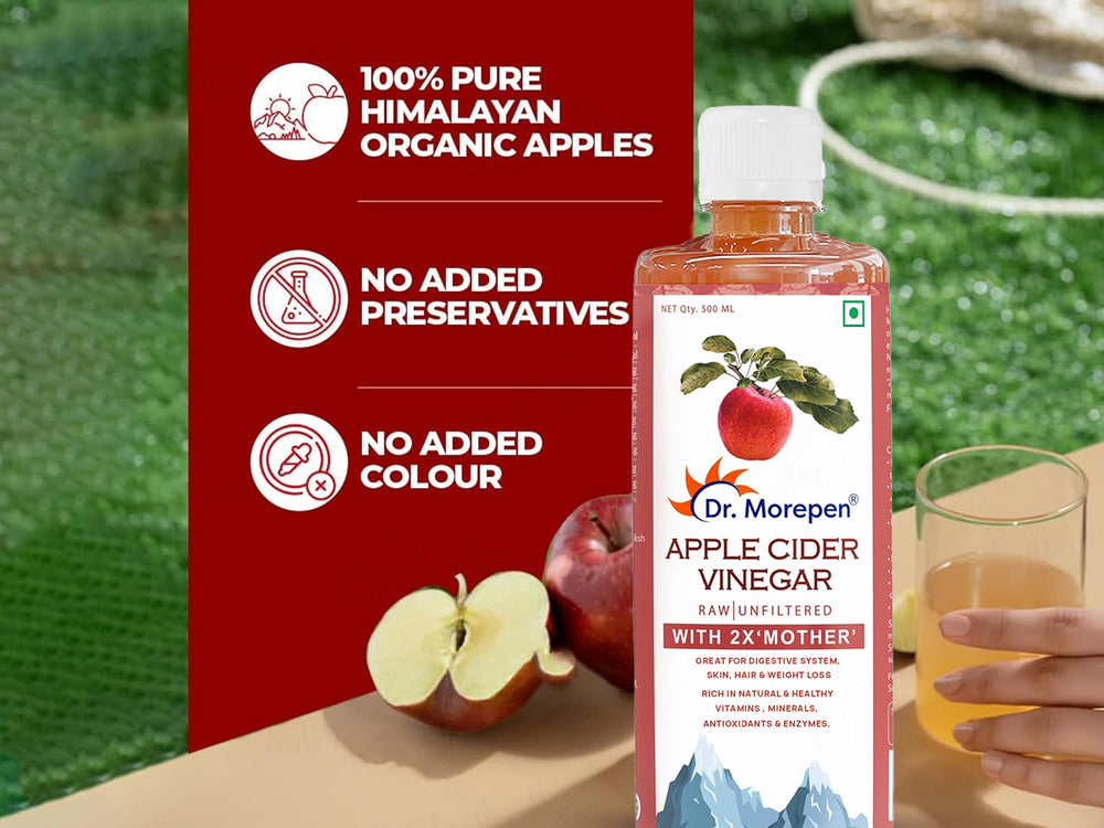 Dr. Morepen Apple Cider Vinegar With 2X Mother (Raw & Unfiltered)