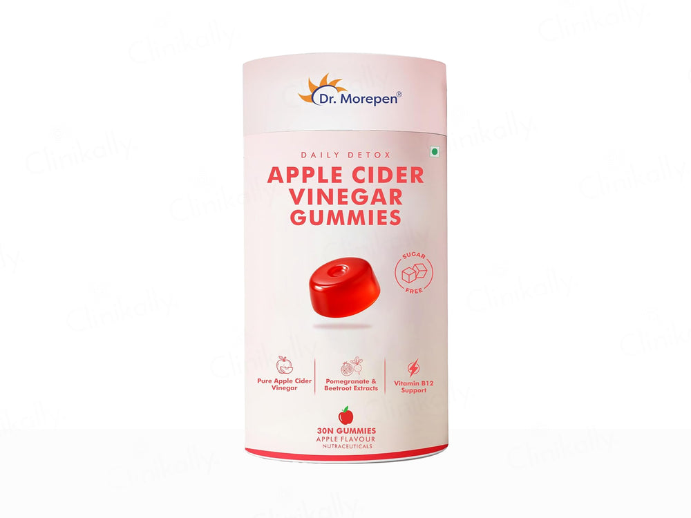 Dr. Morepen Daily Detox Apple Cider Vinegar Sugar Free Gummies - Apple Flavour