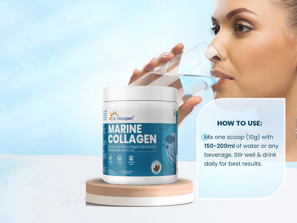 Dr. Morepen Hydrolyzed Type 1 Marine Collagen Powder - Chocolate Flavour