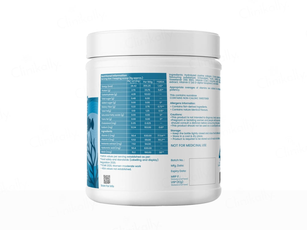 Dr. Morepen Hydrolyzed Type 1 Marine Collagen Powder - Chocolate Flavour