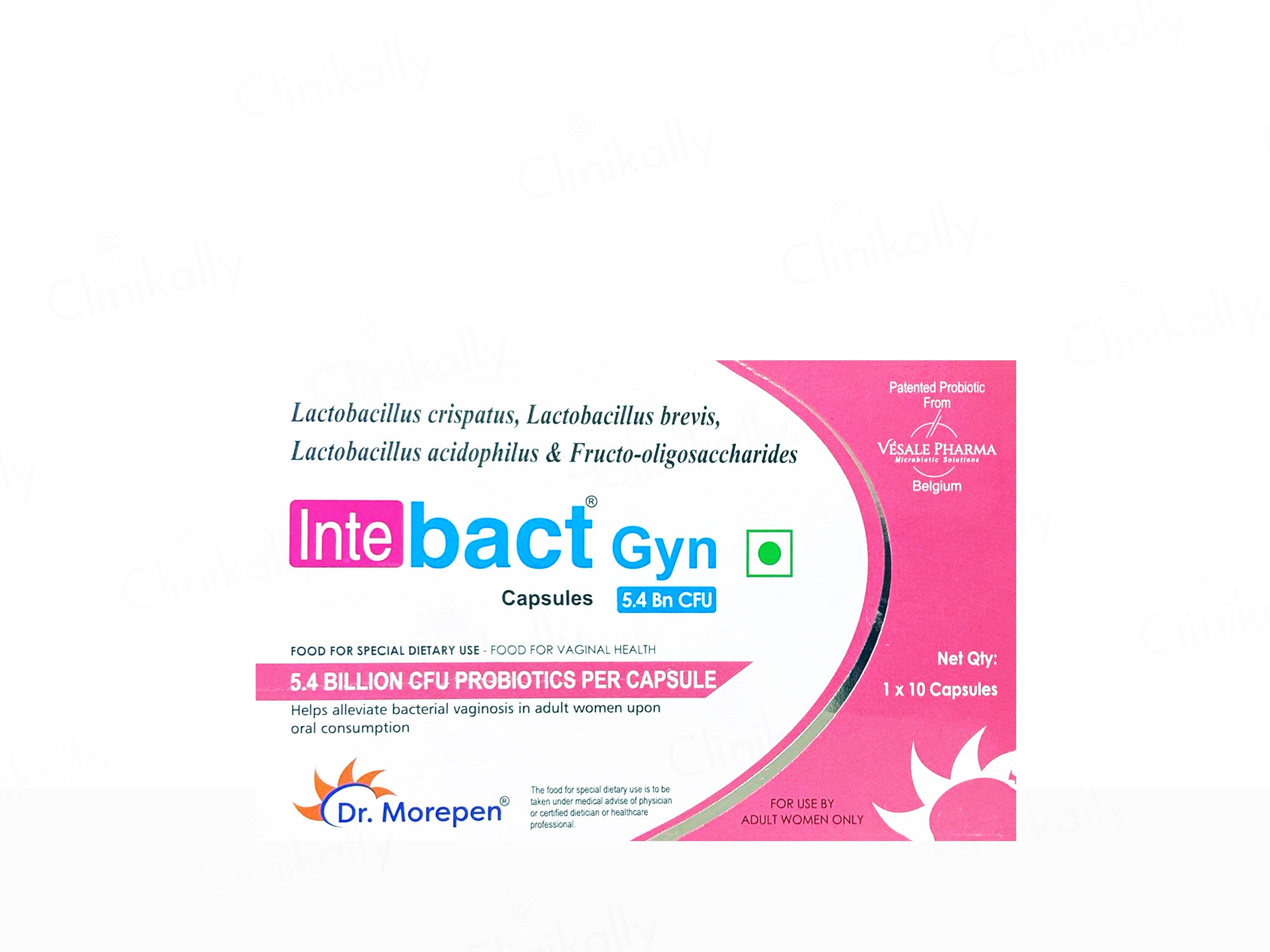Dr. Morepen Intebact Gyn 5.4 Billion CFU Capsule For Adult Women