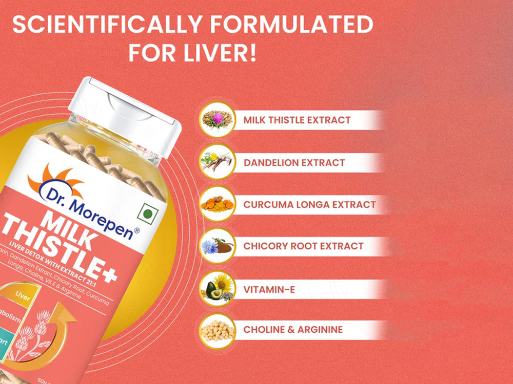 Dr. Morepen Milk Thistle+ Liver Detox Capsule