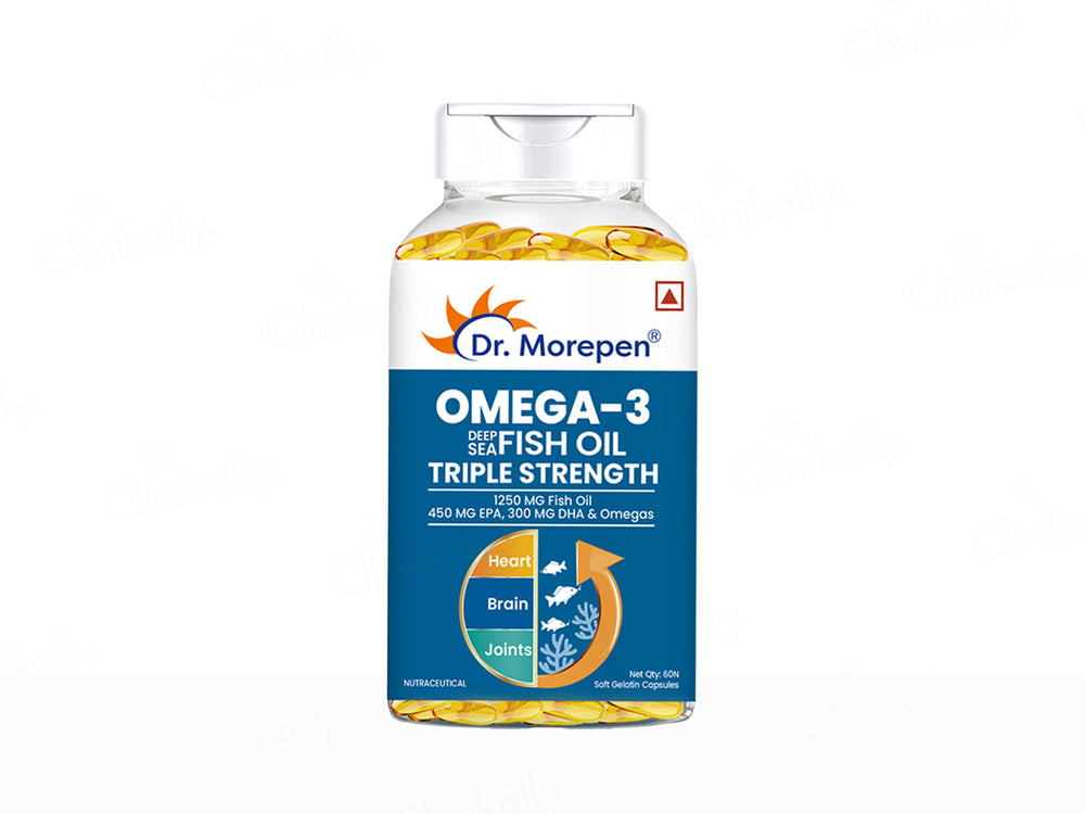 Dr. Morepen Omega-3 Deep Sea Fish Oil Triple Strength Soft Gelatin Capsule