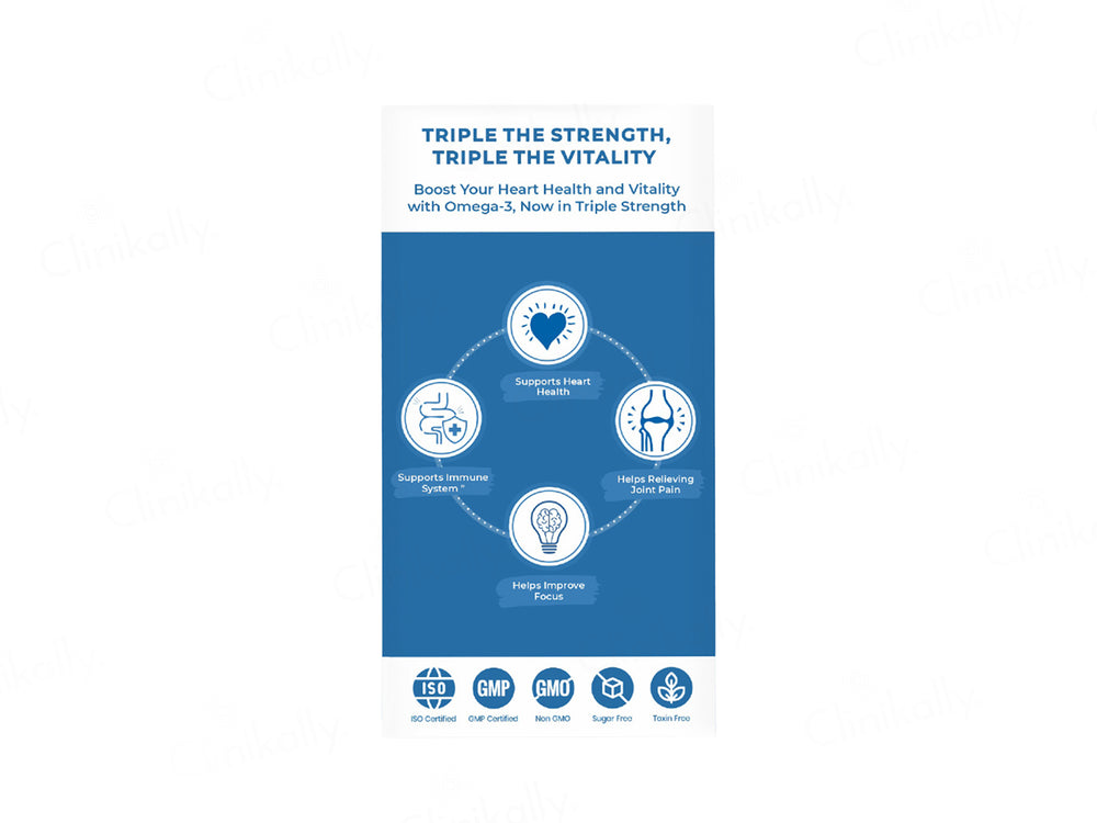 Dr. Morepen Omega-3 Deep Sea Fish Oil Triple Strength Soft Gelatin Capsule