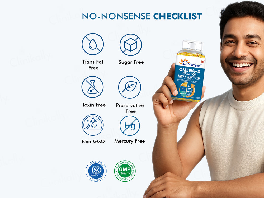 Dr. Morepen Omega-3 Deep Sea Fish Oil Triple Strength Soft Gelatin Capsule