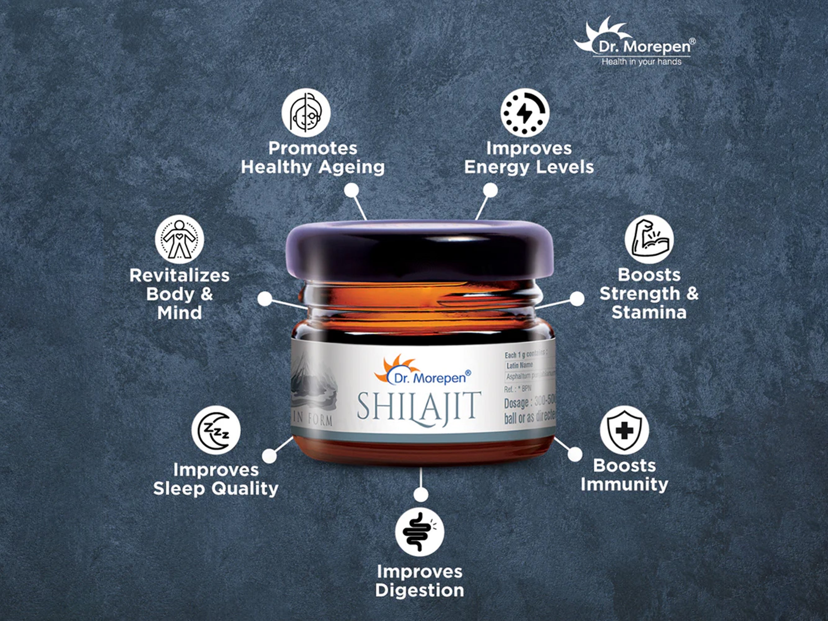 Dr. Morepen Shilajit Pure And Natural Resin Form