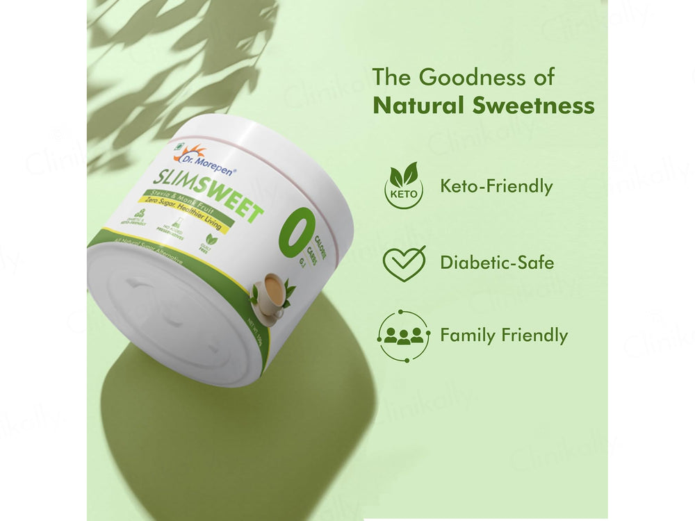 Dr. Morepen Slimsweet Natural Sugar Alternative Powder With Stevia & Monk Fruit