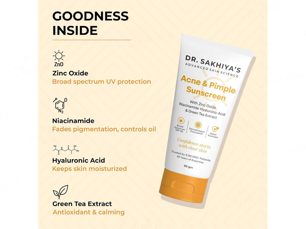 Dr. Sakhiya’s Acne & Pimple Sunscreen SPF 50
