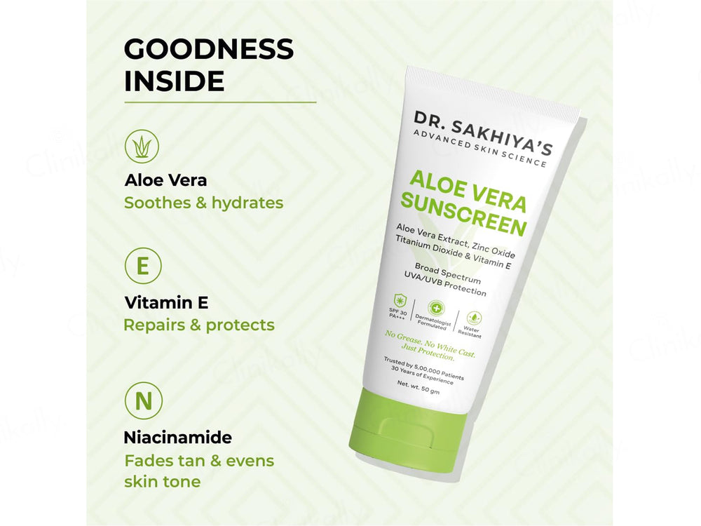 Dr. Sakhiya’s Aloe Vera Sunscreen SPF 30 PA+++