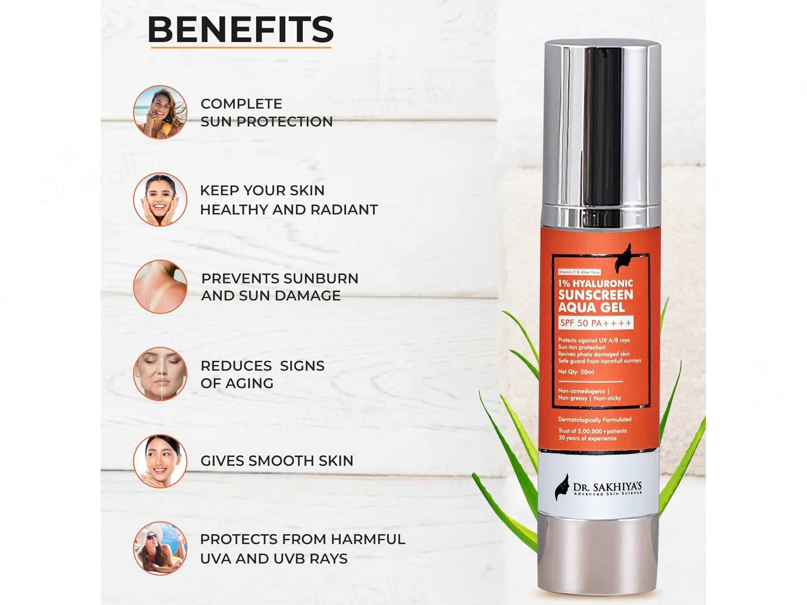 Dr. Sakhiya’s Hyaluronic Sunscreen SPF 50 PA+++