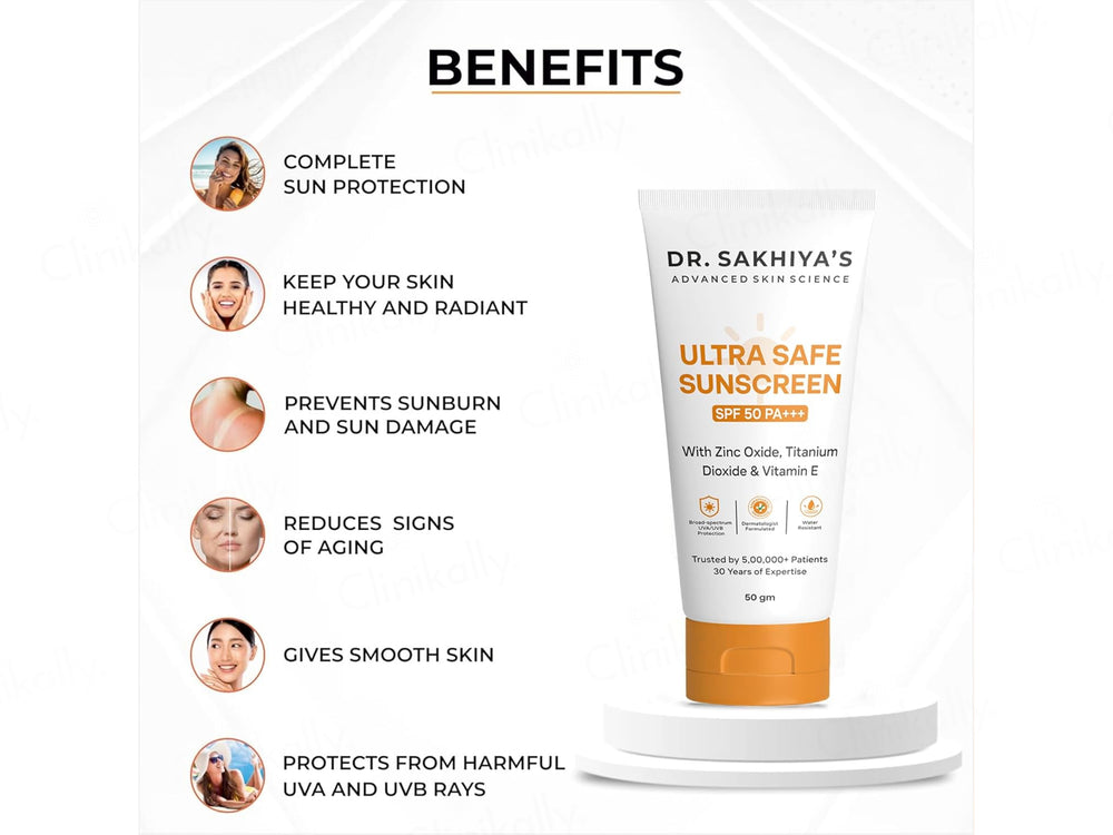 Dr. Sakhiya’s Ultra Safe Sunscreen SPF 50 PA+++