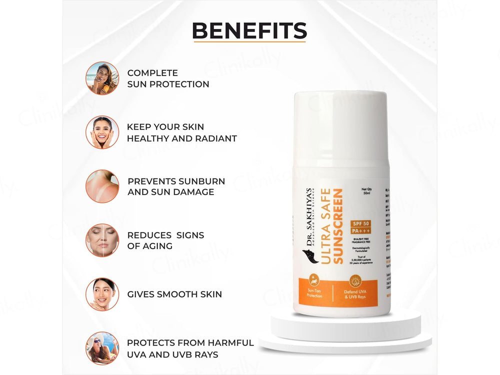 Dr. Sakhiya’s Ultra Safe Sunscreen SPF 50 PA+++