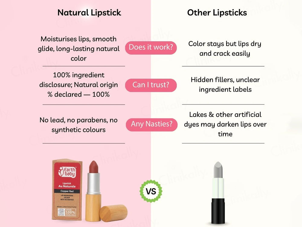 Earth Baby Lip-Nourishing Colour Lipstick Au Naturale - Wood Brown