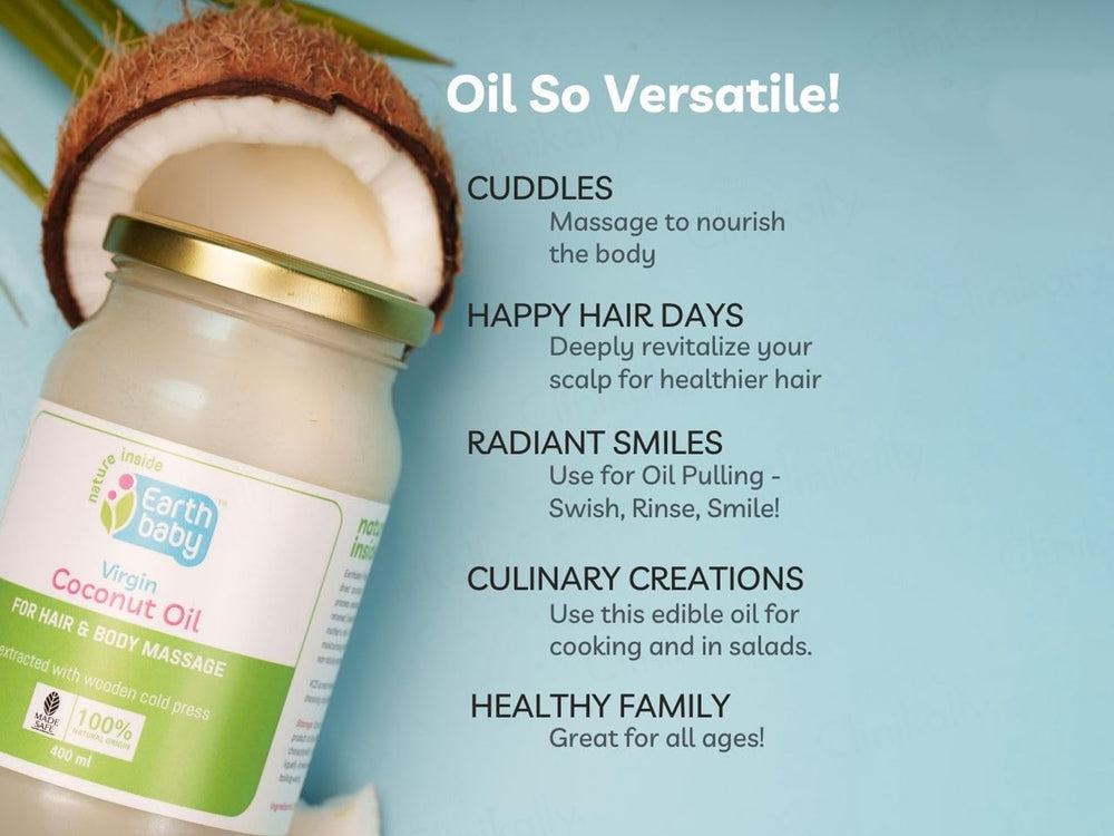 Earth Baby Virgin Coconut Oil For Hair & Body Massage