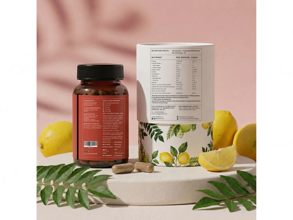 Earthful Iron Nutraceutical Veg Capsule