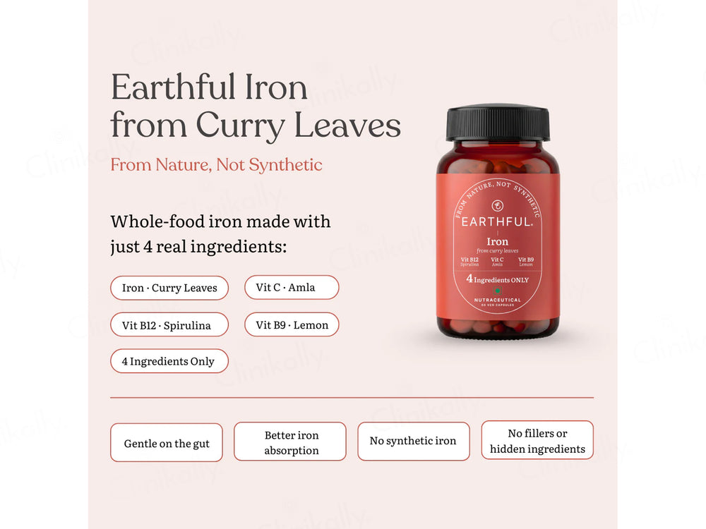 Earthful Iron Nutraceutical Veg Capsule
