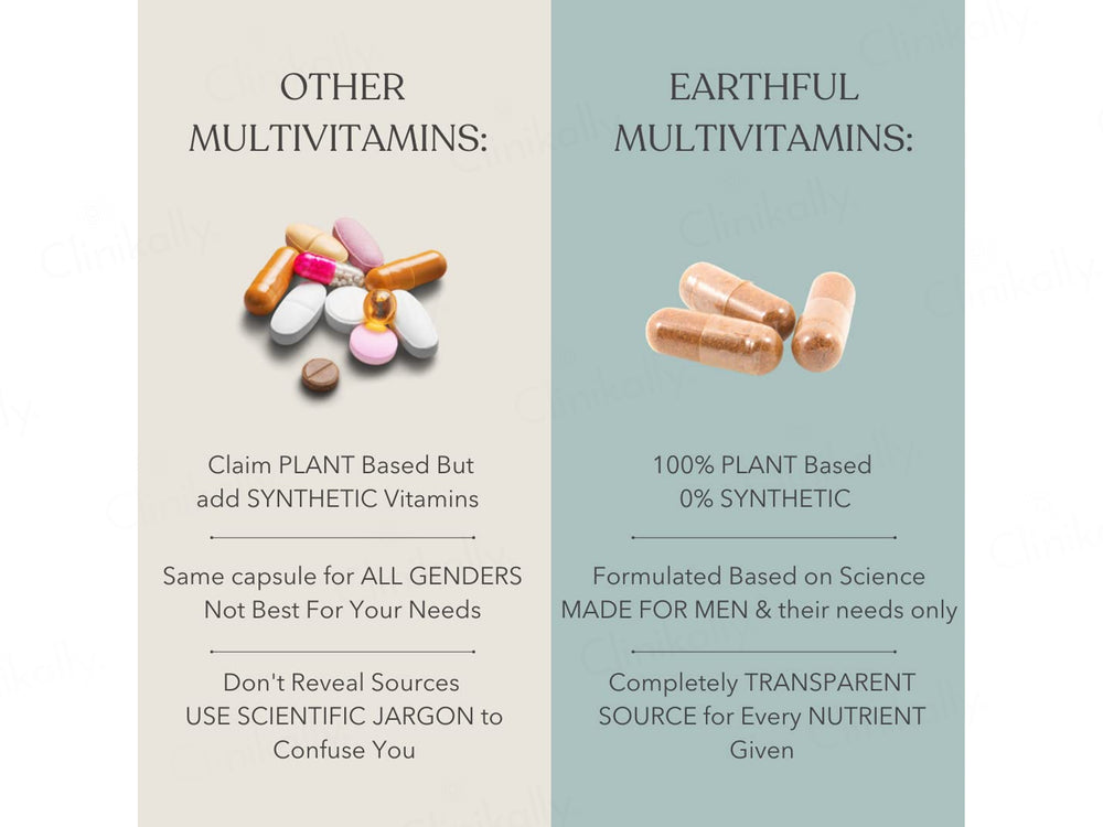 Earthful Men Multivitamin 18+ Nutraceutical Veg Capsule