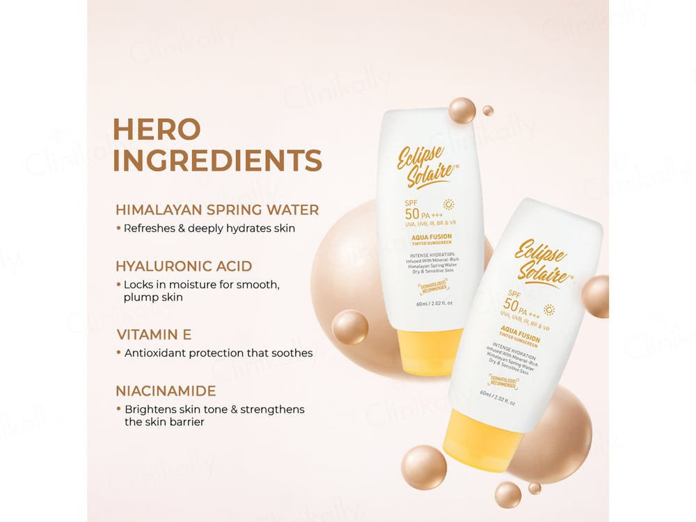 Eclipse Solaire Tinted Aqua Fusion Sunscreen SPF 50 PA+++