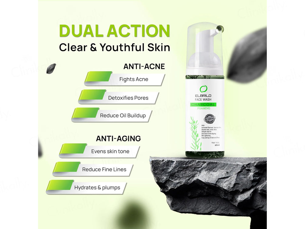 Elbrilo Activated Charcoal Oil Control Foaming Face Wash